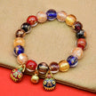 Oriental Liuli Beaded Bracelet, Incense Ash & Auspicious Beast Charms