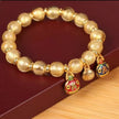 Oriental Liuli Beaded Bracelet, Incense Ash & Auspicious Beast Charms