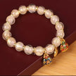 Oriental Liuli Beaded Bracelet, Incense Ash & Auspicious Beast Charms