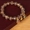 Oriental Liuli Beaded Bracelet, Incense Ash & Auspicious Beast Charms