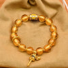 Tibetan Prayer Wheel Charm Incense Ash Glass Beaded Bracelet，Spiritual Lucky Jewelry