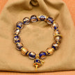 Tibetan Prayer Wheel Charm Incense Ash Glass Beaded Bracelet，Spiritual Lucky Jewelry