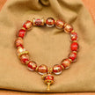 Tibetan Prayer Wheel Charm Incense Ash Glass Beaded Bracelet，Spiritual Lucky Jewelry