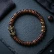 Natural Lightning Strike Jujube Wood Pi Xiu Bracelet | Wealth & Calm Meditation Wrist Jewelry