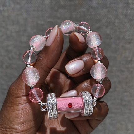 Butterfly Rhinestone Talisman Tube Bracelet